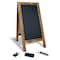 Better Office Products Magnetic A-Frame Chalkboard Sign, 20in. x 40in. Standing Easel, W/Chalk Marker/Chalk/Eraser, Black 00842 - alternate 1
